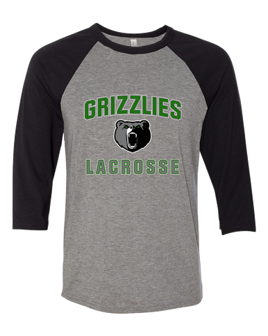 Pajaro Valley Grizzlies Lacrosse Men's Baseball T-Shirt