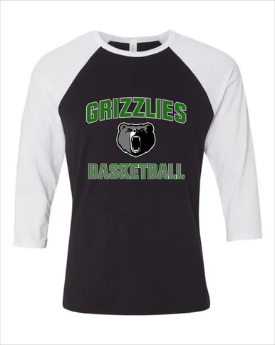 Pajaro Valley Grizzlies Basketball #1 Women's Baseball T-Shirt