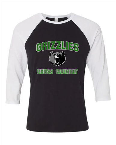 Pajaro Valley Grizzlies Cross Country Men's Baseball T-Shirt