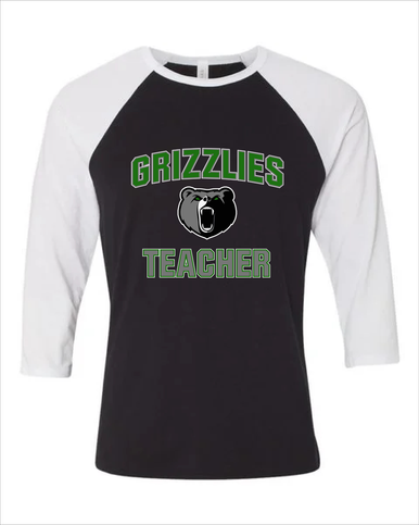 Pajaro Valley Grizzlies Teacher Women's Baseball T-Shirt