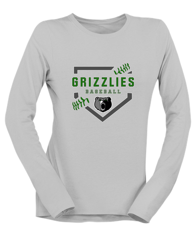 Pajaro Valley Grizzlies Baseball #2 Women's LS T-Shirt
