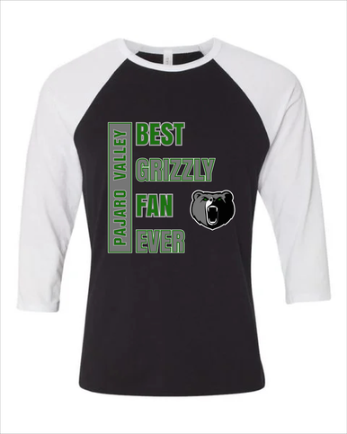 Pajaro Valley Grizzlies Best Grizzly Fan Women's Baseball T-Shirt