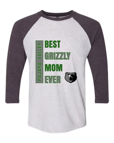 Pajaro Valley Grizzlies Best Grizzly Mom Women's Baseball T-Shirt