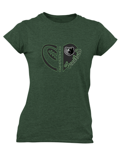 Pajaro Valley Grizzlies Heart Football Women's Premium SS T-Shirt