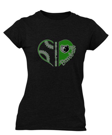 Pajaro Valley Grizzlies Heart Baseball Women's SS T-Shirt