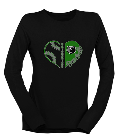 Pajaro Valley Grizzlies Heart Baseball Women's LS T-Shirt
