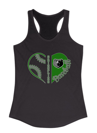 Pajaro Valley Grizzlies Heart Baseball Women's Tank Top