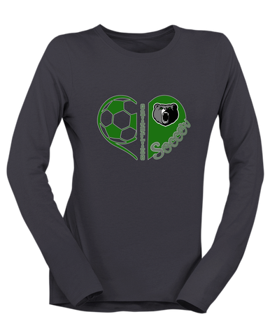 Pajaro Valley Grizzlies Heart Soccer Women's LS T-Shirt