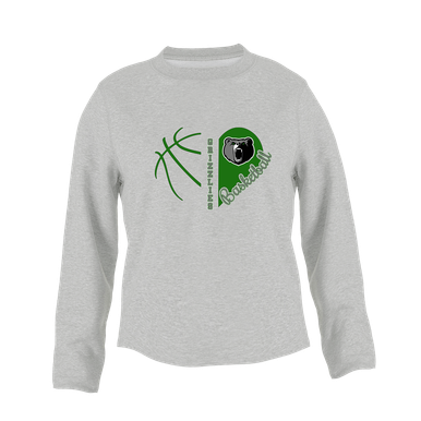 Pajaro Valley Grizzlies Heart Basketball Women's Sweatshirt