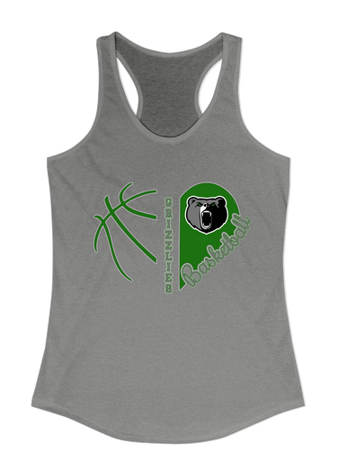 Pajaro Valley Grizzlies Heart Basketball Women's Tank Top