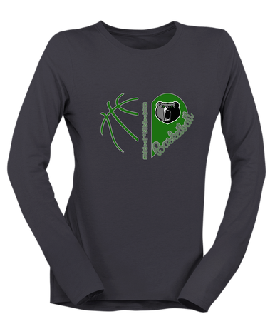 Pajaro Valley Grizzlies Heart Basketball Women's Premium LS T-Shirt