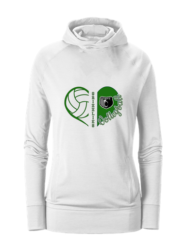 Pajaro Valley Grizzlies Heart Volleyball Women's Hoodie