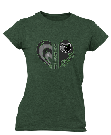 Pajaro Valley Grizzlies Heart Track Women's SS T-Shirt
