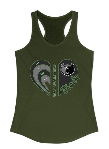 Pajaro Valley Grizzlies Heart Track Women's Tank Top