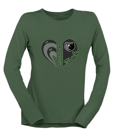 Pajaro Valley Grizzlies Heart Track Women's LS T-Shirt