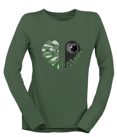 Pajaro Valley Grizzlies Heart Cheer Women's Premium LS T-Shirt