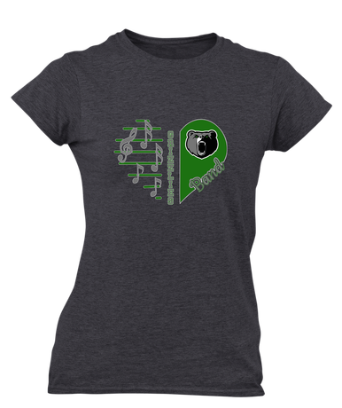 Pajaro Valley Grizzlies Heart Band Women's Premium SS T-Shirt