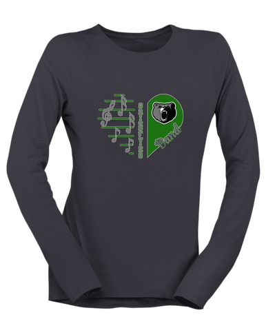 Pajaro Valley Grizzlies Heart Band Women's LS T-Shirt
