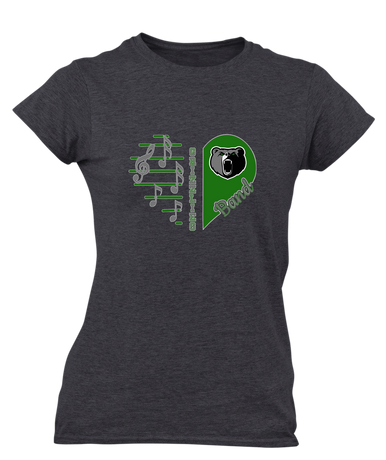 Pajaro Valley Grizzlies Heart Band Women's SS T-Shirt