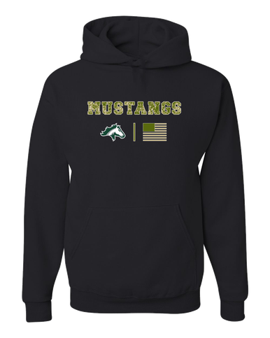 Kennesaw Mustangs Camo Flag Men's Premium Hoodie
