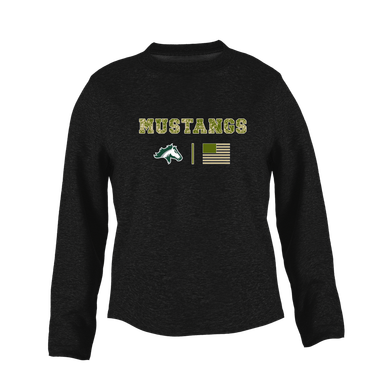 Kennesaw Mustangs Camo Flag Women's Sweatshirt