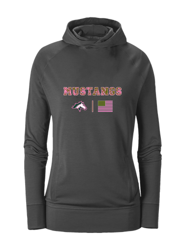 Kennesaw Mustangs Pink Camo Flag Women's Hoodie