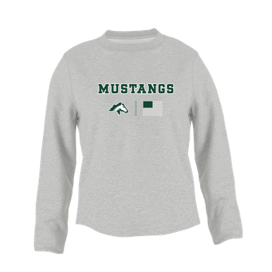 Kennesaw Mustangs Team Colors Flag Women's Sweatshirt