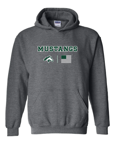 Kennesaw Mustangs Team Colors Flag Men's Hoodie