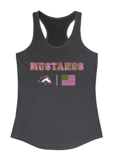 Kennesaw Mustangs Pink Camo Flag Women's Tank Top