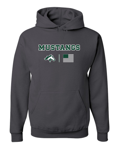Kennesaw Mustangs Team Colors Flag Men's Premium Hoodie