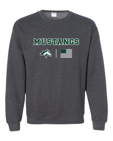 Kennesaw Mustangs Team Colors Flag Men's Sweatshirt