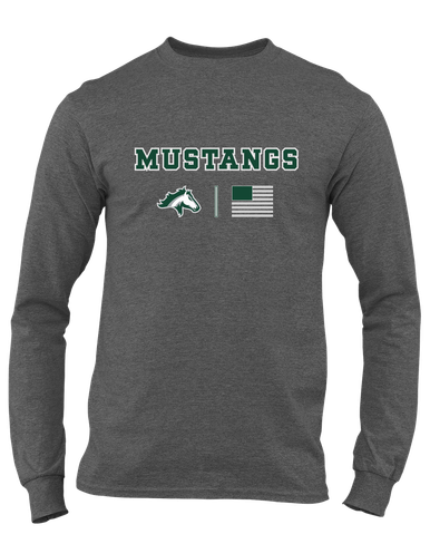 Kennesaw Mustangs Team Colors Flag Men's Premium LS T-Shirt