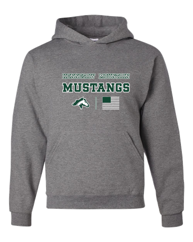 Kennesaw Mustangs Spirit Flag Men's Premium Hoodie