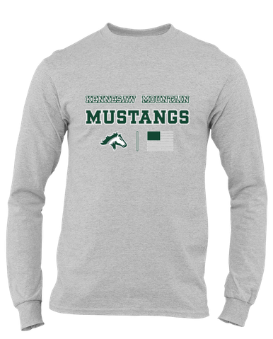 Kennesaw Mustangs Spirit Flag Men's Premium LS T-Shirt