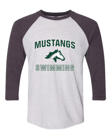 Kennesaw Mustangs Swimming Men's Baseball T-Shirt