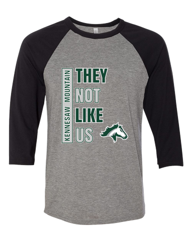 Kennesaw Mustangs They Not Like Us #1 Women's Baseball T-Shirt