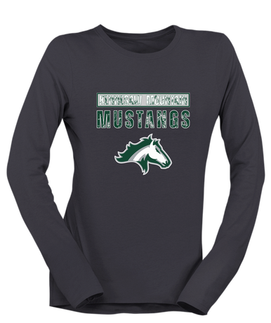 Kennesaw Mustangs Mascot #9 Women's LS T-Shirt