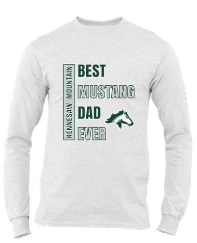 Kennesaw Mustangs Best Mustang Dad Men's Premium LS T-Shirt
