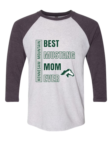 Kennesaw Mustangs Best Mustang Mom Women's Baseball T-Shirt