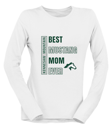 Kennesaw Mustangs Best Mustang Mom Women's LS T-Shirt