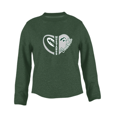 Kennesaw Mustangs Heart Football Women's Sweatshirt