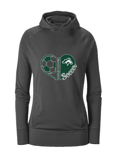 Kennesaw Mustangs Heart Soccer Women's Hoodie