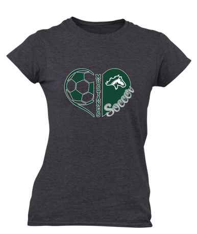 Kennesaw Mustangs Heart Soccer Women's SS T-Shirt