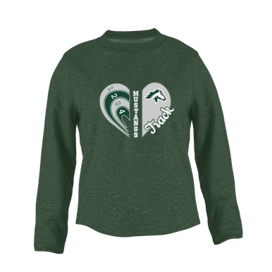Kennesaw Mustangs Heart Track Women's Sweatshirt
