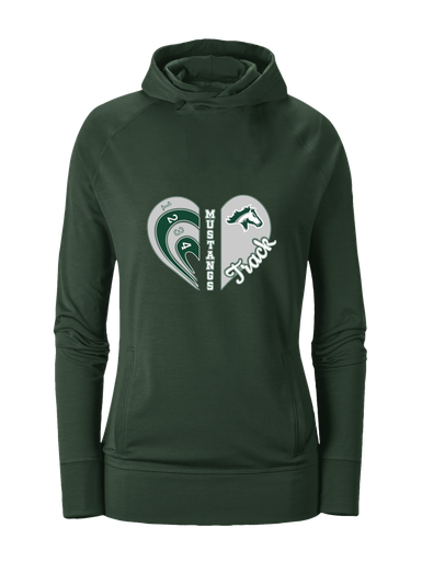 Kennesaw Mustangs Heart Track Women's Hoodie