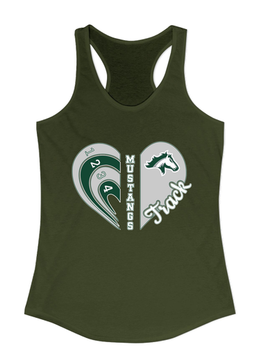 Kennesaw Mustangs Heart Track Women's Tank Top