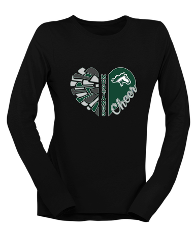 Kennesaw Mustangs Heart Cheer Women's Premium LS T-Shirt
