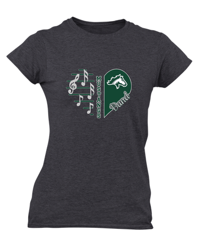 Kennesaw Mustangs Heart Band Women's Premium SS T-Shirt