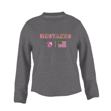 South Effingham Mustangs Pink Camo Flag Women's Sweatshirt