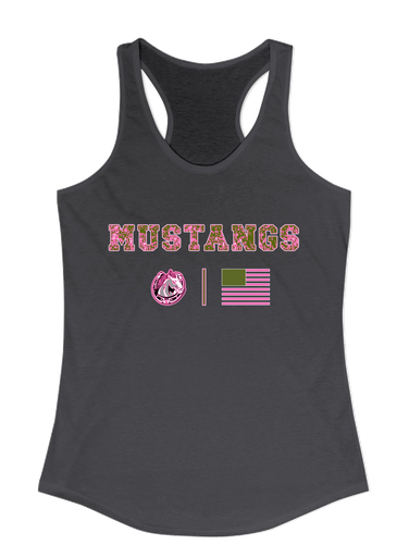 South Effingham Mustangs Pink Camo Flag Women's Tank Top